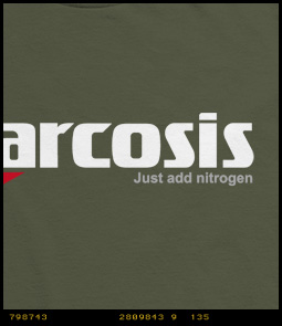 Narcosis - Just Add Nitrogen Scuba Diving T-shirt image 8