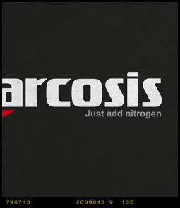 Narcosis - Just Add Nitrogen Scuba Diving T-shirt image 3