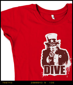 Uncle Sam Womens Scuba Diving T-shirt image 7