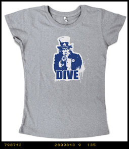 Uncle Sam Womens Scuba Diving T-shirt