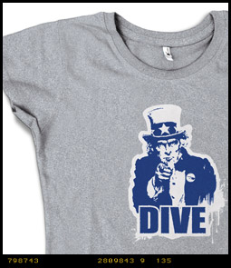 Uncle Sam Womens Scuba Diving T-shirt image 2