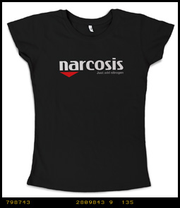 Narcosis - Just Add Nitrogen Women's Womens Scuba Diving T-shirt