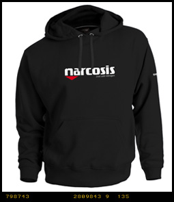 Narcosis Mens Scuba Divers Hooded Sweatshirt