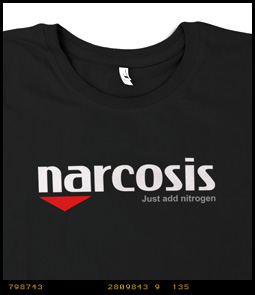 Narcosis - Just Add Nitrogen Women's Womens Scuba Diving T-shirt image 2
