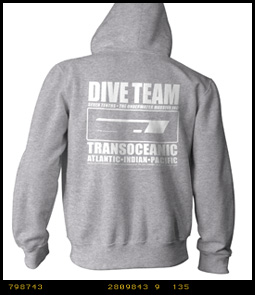 Dive Team Mens Scuba Divers Hooded Sweatshirt