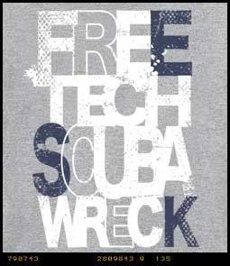 Free-tech-scuba-wreck Longsleeve Scuba Diving T-shirt image 3