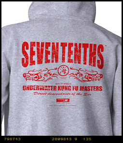 Underwater Kung-fu Masters Mens Scuba Divers Hooded Sweatshirt image 7