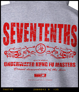 Underwater Kung-fu Masters Mens Scuba Divers Hooded Sweatshirt image 8
